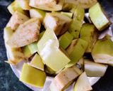 A picture of step 1 of Brinjal, Curd Curry.