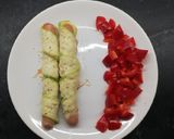 Cukkinibe tekert virsli recept fázis 4 fotója