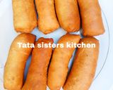 A picture of step 6 of Fried Fish roll.