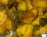 A picture of step 5 of Bhindi aloo ki sabji.