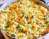 A picture of step 1 of Liver Fried rice.