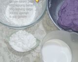 Foto langkah ke 1 dari resep Ide Jualan Kue Bugis Ubi Ungu Modifikasi Kue Talam Putih Pakai Cetakan, Cantik dan Unik.