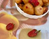 A picture of step 6 of Strawberry puff puff.