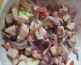 A picture of step 3 of Ranch dressing pasta salad.