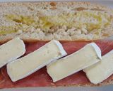 A picture of step 2 of Hot Serrano Ham and Brie Baguette Sandwich.