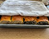 A picture of step 5 of Poppy seed roll and walnut roll.