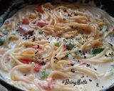 A picture of step 5 of Creamy Cheese Spaghetti.