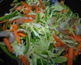 शेजवान नूडल्स विथ मंचूरियन (Schezwan noodles with manchurian recipe in Hindi) रेसिपी चरण 5 फोटो