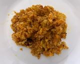 A picture of step 3 of Cabbage masala.