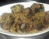 A picture of step 5 of Peanut coconut bhaigan.