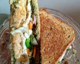 A picture of step 3 of Frankie (stuffing) Toast Sandwich.
