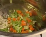 A picture of step 1 of Fresh Minestrone with Tubettini and Vegetable Purée from Scraps.