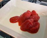 Une image de l'étape 3 de Éventails d'aubergine italienne aux deux jambons, tomates et girolles.