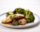 A picture of step 4 of Fish 🐟 Tilapia and Ginger-Roasted Cheese 🧀 Broccoli 🥦.