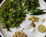 A picture of step 1 of Sandwich chutney.