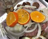 A picture of step 2 of Turkey Roasted with Chestnuts & Clementines.