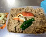 A picture of step 4 of Japanese ‘Nukazuke’ (fermented vegetables).