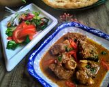 A picture of step 8 of Mutton Roghan josh.