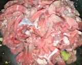 A picture of step 3 of Saucy beef wraps.