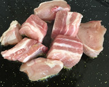 Foto del paso 1 de la receta: Arroz con costilla, pollo y judía verde redonda