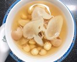 Hình bước làm 3 của món Chè Sâm bố chính Sen tươi Long nhãn