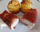A picture of step 3 of Smoked Scamorza Stuffed Chicken With Potato Stacks.