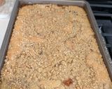 A picture of step 10 of Scratch Streusel'd Peach Rhubarb Cobbler.