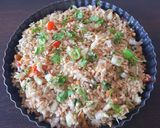 A picture of step 3 of Roasted poha bhel.