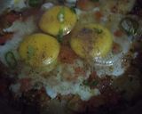 A picture of step 8 of Poached Eggs with spicy Tomatoes and Potato.