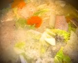 Hình bước làm 5 của món Canh Gà Hầm Cải Thảo Da Heo Khô