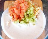 Une image de l'étape 5 de Salade de pâte saumon concombre 😋.