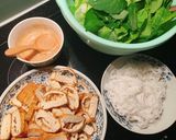 Hình bước làm 1 của món Bánh tráng cuốn chay