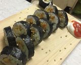 Foto langkah ke 5 dari resep Sushi Jepang isi ayam,telor (gampang bgt buatnya).