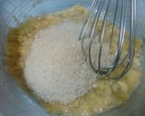 A picture of step 2 of Nutty Cocoa Banana Muffins.
