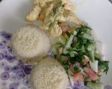Foto del paso 4 de la receta: Pollo curry y crema con cuscús frío y ensalada color