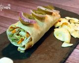 A picture of step 4 of Sprouted Beans with Crisps sandwich.