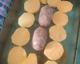 Foto del paso 1 de la receta: Chorizo bombón al horno🧅🥔🥔