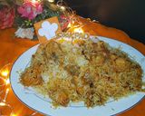 A picture of step 17 of Chicken tikka biryani.
