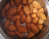 A picture of step 1 of Badam milkshake (Almond milk shake).