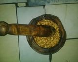 A picture of step 2 of Akara (beans cake).
