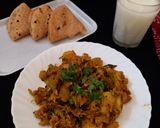 A picture of step 6 of Drumstick flower sabji.