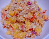 A picture of step 3 of Egg and plantain.