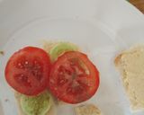 A picture of step 2 of Instant and quick cucumber tomato sandwich.