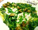 Pas rețetă Shakshuka verde (cu ciuperci și mangold) 4 fotografie
