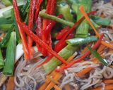 Foto langkah ke 3 dari resep Shirataki Japchae, Cocok Untuk Diet. Rendah Kalori, Tinggi Serat.