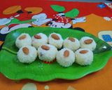 A picture of step 1 of Coconut ladduu.