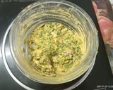 A picture of step 1 of Methi Pakora Curry.