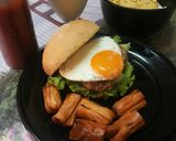 รูปขั้นตอนการทำที่ 3 ของ แฮมเบอร์เกอร์ไก่อาหารเช้า