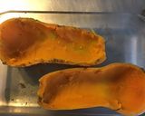 Une image de l'étape 4 de Courge butternut « Halloween » farcies épinards crème et parmesan.