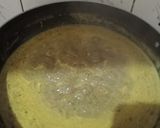 A picture of step 5 of Fast curry with singhare ka Atta.